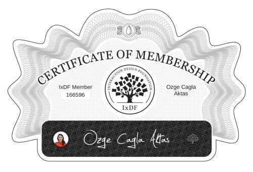 Ozge's Certificate of membership