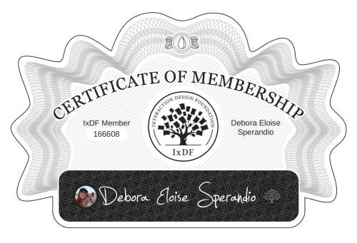 Debora's Certificate of membership