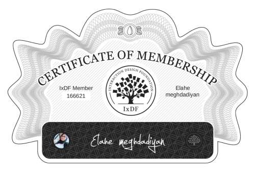 Elahe's Certificate of membership