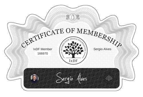 Sergio's Certificate of membership