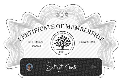 Satrajit's Certificate of membership