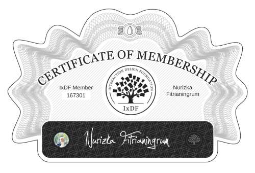 Nurizka's Certificate of membership