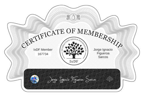 Jorge's Certificate of membership