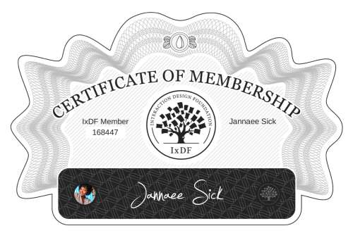 Jannaee's Certificate of membership