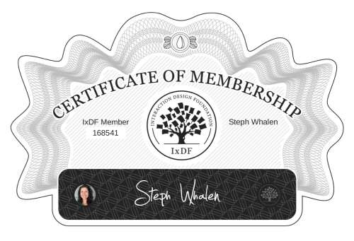 Steph's Certificate of membership