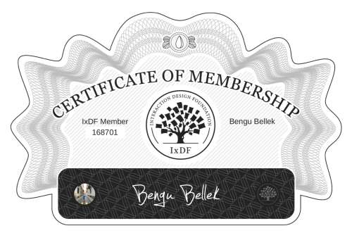 Bengü's Certificate of membership