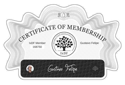Gustavo's Certificate of membership