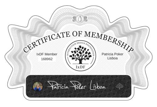 Patricia's Certificate of membership
