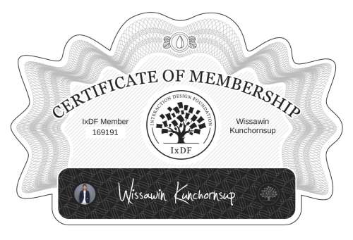 Wissawin's Certificate of membership