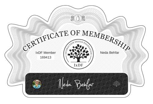Neda's Certificate of membership