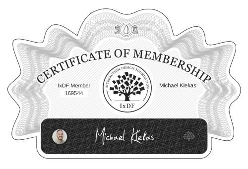 Michael's Certificate of membership
