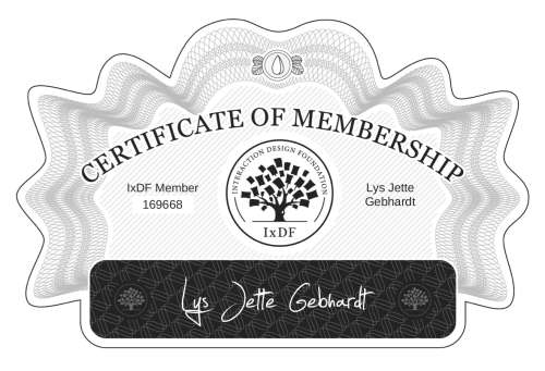 Lys's Certificate of membership