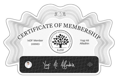 Yogi's Certificate of membership