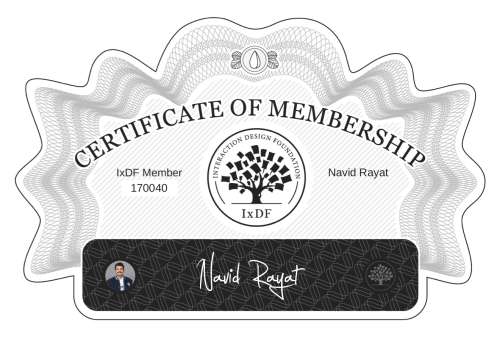 Navid's Certificate of membership