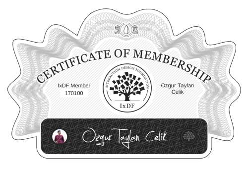 Özgür's Certificate of membership