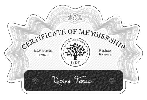 Raphael's Certificate of membership