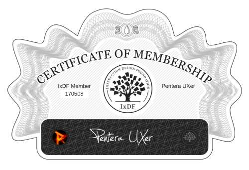 Pentera's Certificate of membership
