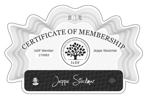 Jeppe's Certificate of membership