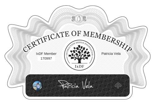 Patricia's Certificate of membership