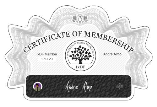 André's Certificate of membership
