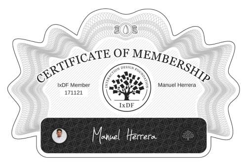 Manuel's Certificate of membership