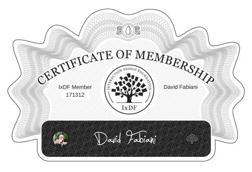 David's Certificate of membership