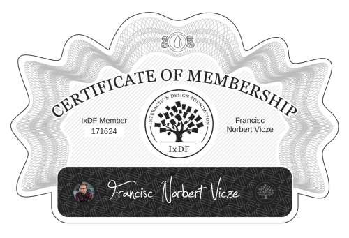 Francisc's Certificate of membership
