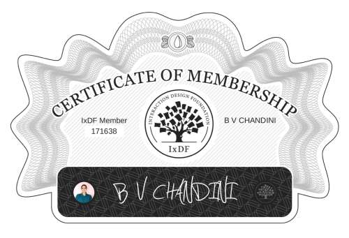 B V CHANDINI's Certificate of membership
