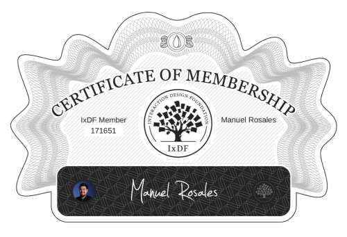 Manuel's Certificate of membership
