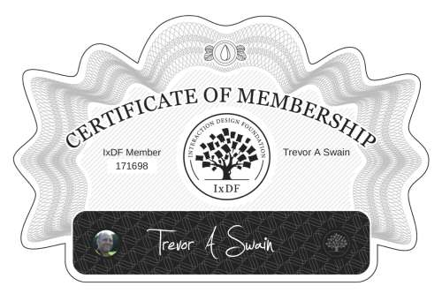 Trevor's Certificate of membership