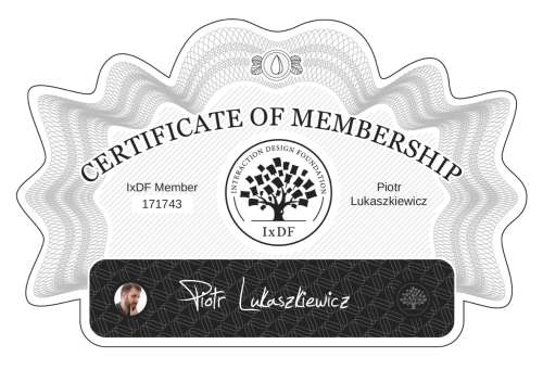 Piotr's Certificate of membership