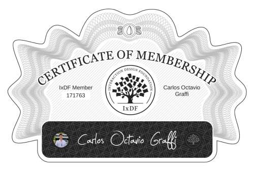 Carlos's Certificate of membership