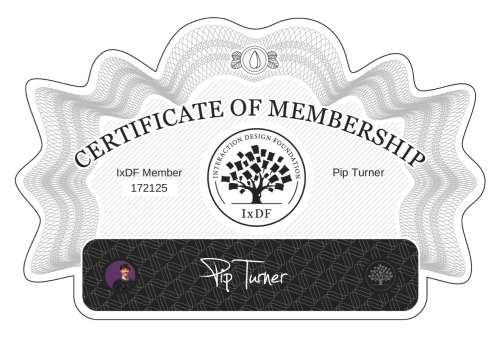 Pip's Certificate of membership