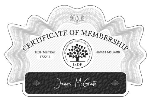 James's Certificate of membership
