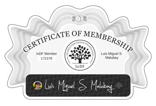 Luis's Certificate of membership