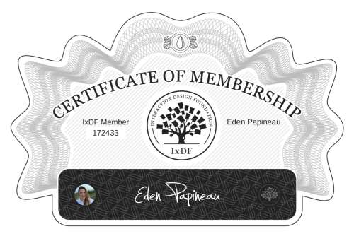 Eden's Certificate of membership
