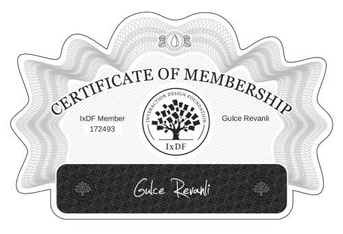 Gulce's Certificate of membership