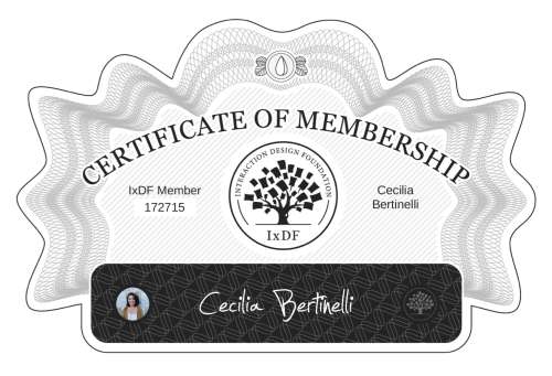 Cecilia's Certificate of membership