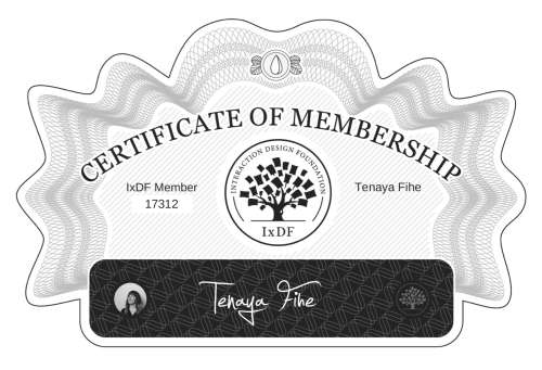 Tenaya's Certificate of membership