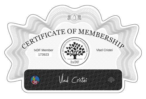Vlad's Certificate of membership