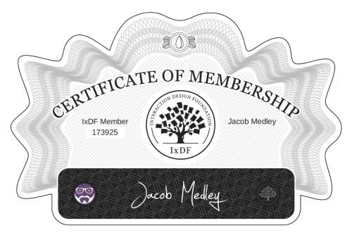 Jacob's Certificate of membership