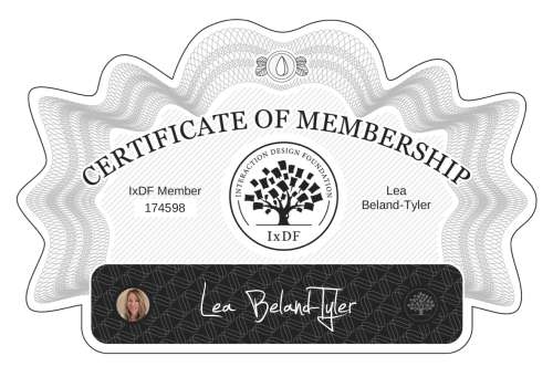 Lea's Certificate of membership