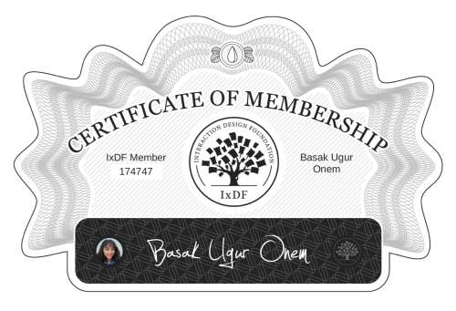 Başak's Certificate of membership