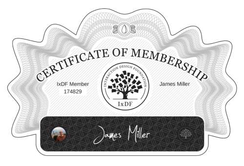 James's Certificate of membership