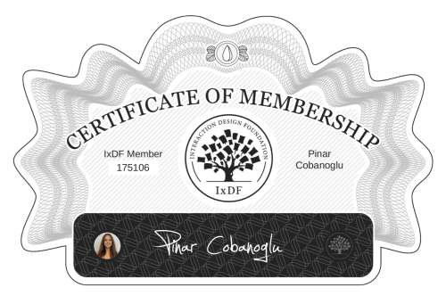 Pınar's Certificate of membership