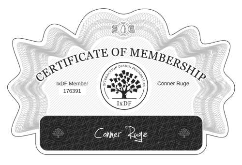 Conner's Certificate of membership