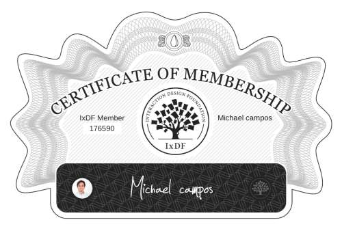 Michael's Certificate of membership