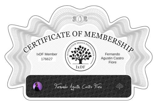 Fernando's Certificate of membership