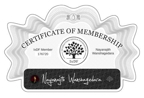 Nayanajith's Certificate of membership