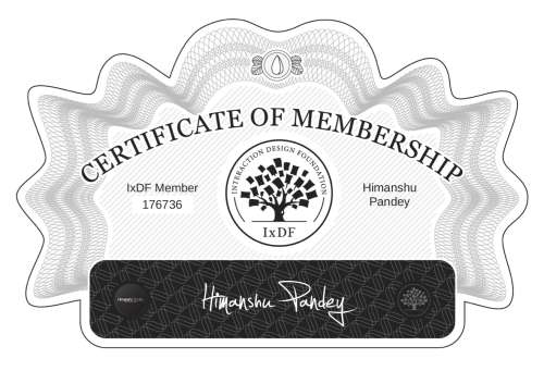 Himanshu's Certificate of membership